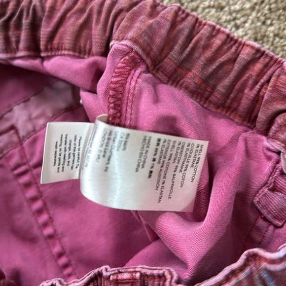 Pilcro Anthropologie Trailblazer Patchwork Red Floral Drawstring Straight Pants - Picture 9 of 11